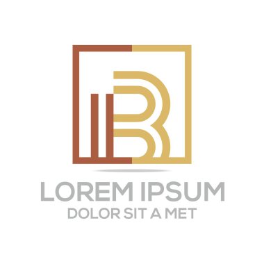 Abstract logo lettermark b icon vector