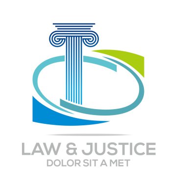 Logo hukuk bina ve adalet simge vektör
