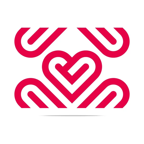 Abstraktes Logo Herz Liebe Design Vektor Geschäft — Stockvektor