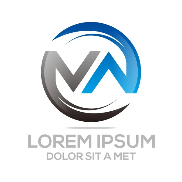 Logo Abstract Letter M Combination W Circle Vector
