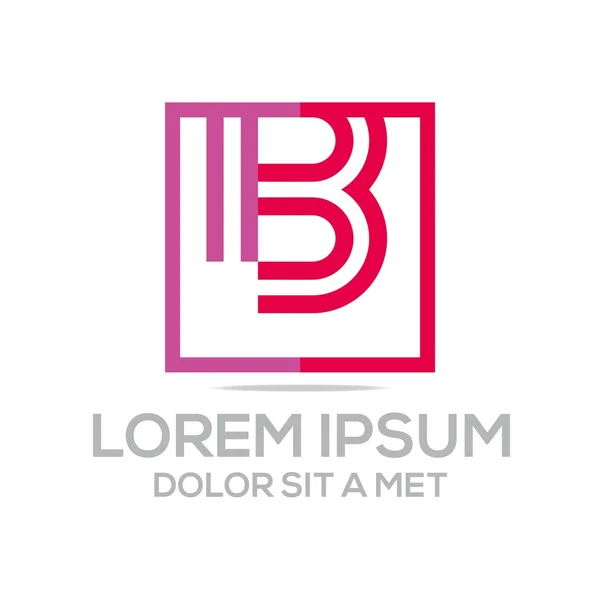 Abstract logo lettermark b icon vector —  Vetores de Stock