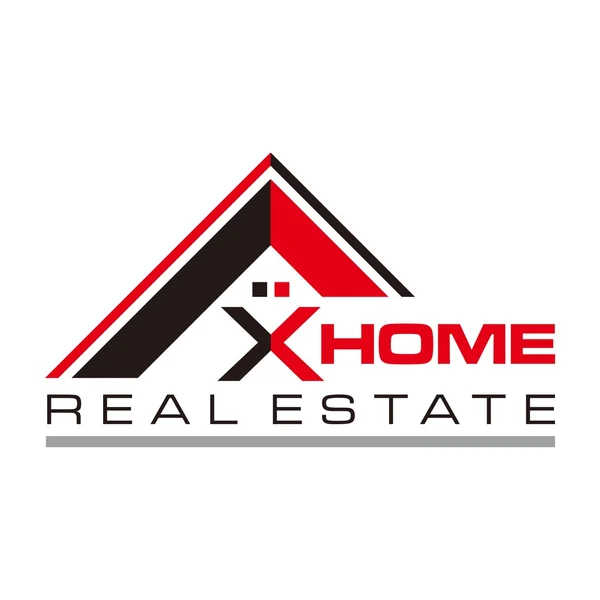Real estate domů kartu obrázek konstrukce firemní Logo — Stockový vektor