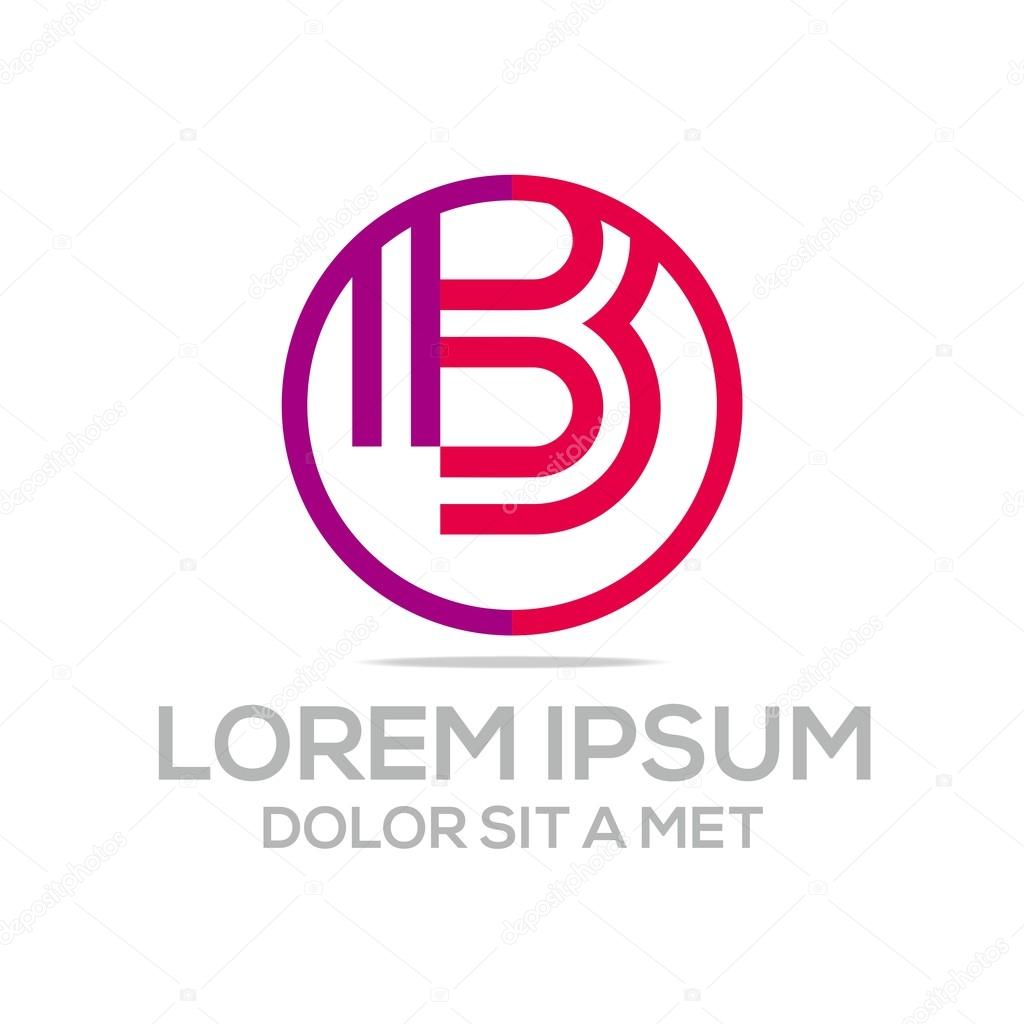 Abstract logo lettermark b icon vector