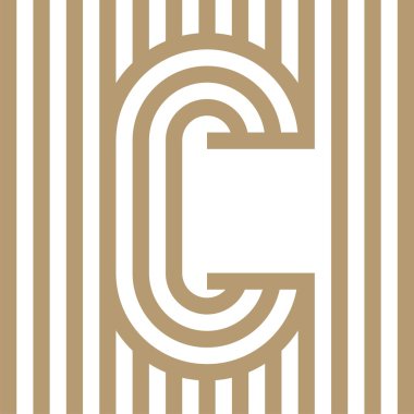 Logo Letter Line C Alphabet Vector Design