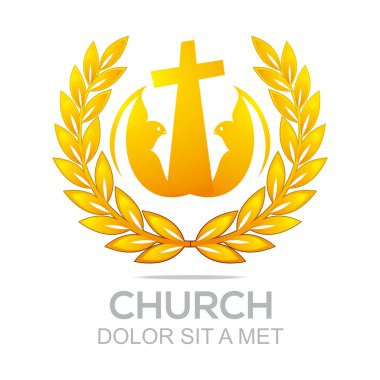 Logo fire rescue church christ savior religion vector clipart