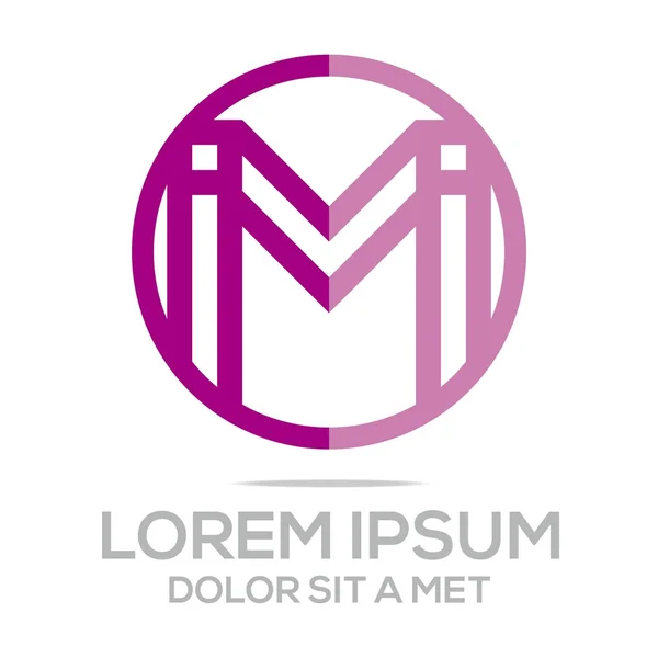 Logo Carta M Asas Símbolo Design Ícones Vetor — Vetor de Stock