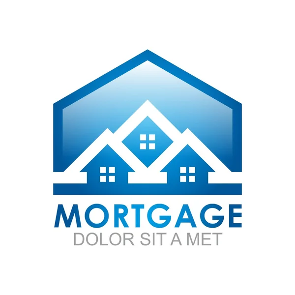 Real estate mortgage home construction company vector — 스톡 벡터