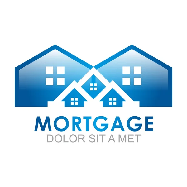 Real estate mortgage home construction company vector — Stock Vector
