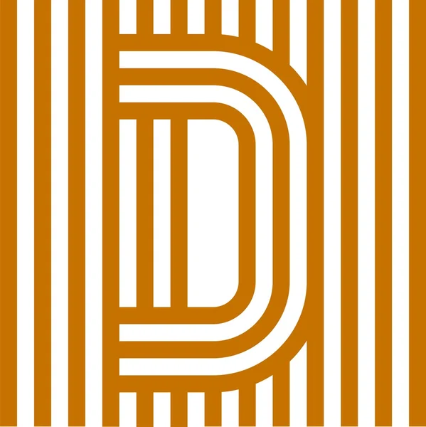 Logo Letter Line D Alphabet Vector Design — Stock vektor