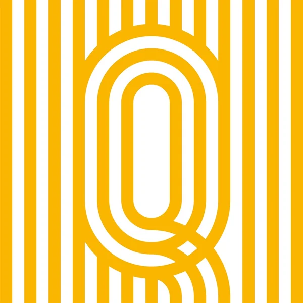 Логотип Лінія літер Q Алфавіт Векторний дизайн — стоковий вектор
