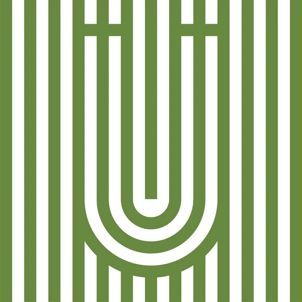 Logo Letter Line U Alphabet Vector Design — Stock vektor