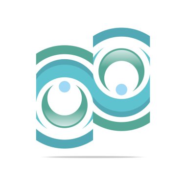 Abstract union circle c letter logo vector