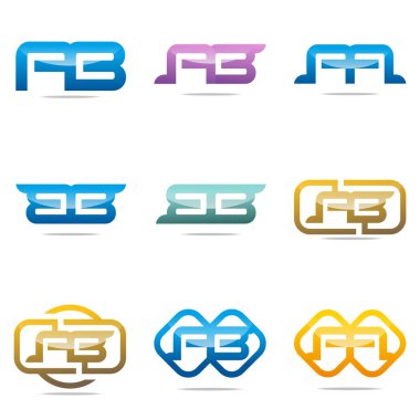 Logo all sales blue abstract symbol vector