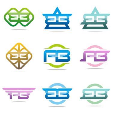 Logo all sales blue abstract symbol vector