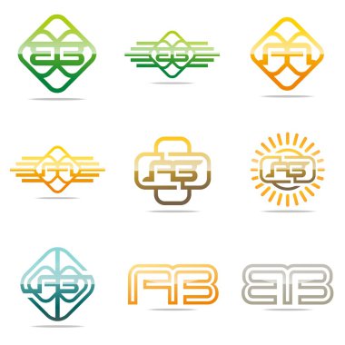 Logo all sales blue abstract symbol vector