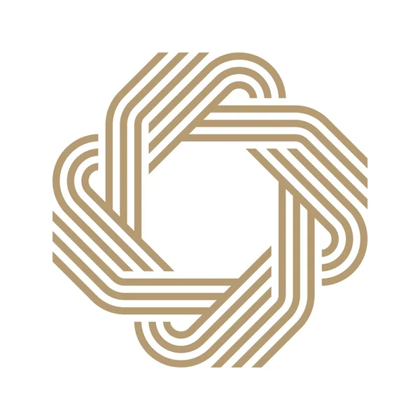 Логотип восьмиугольной прямой — стоковый вектор