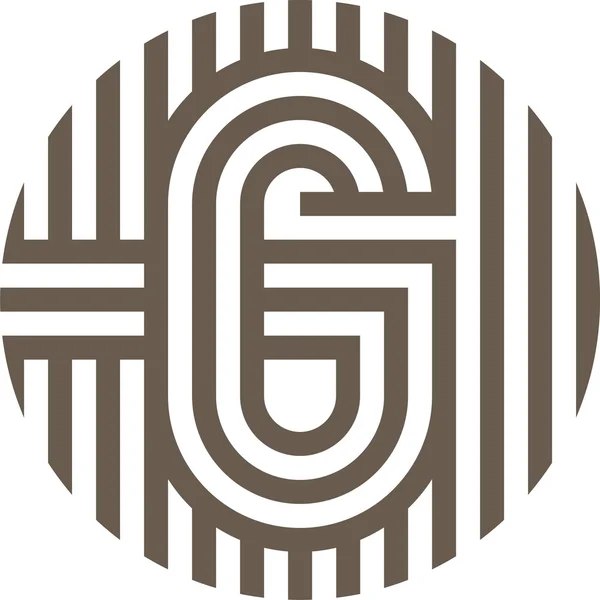 Logo Letter Line G Alphabet Vector Design — ストックベクタ