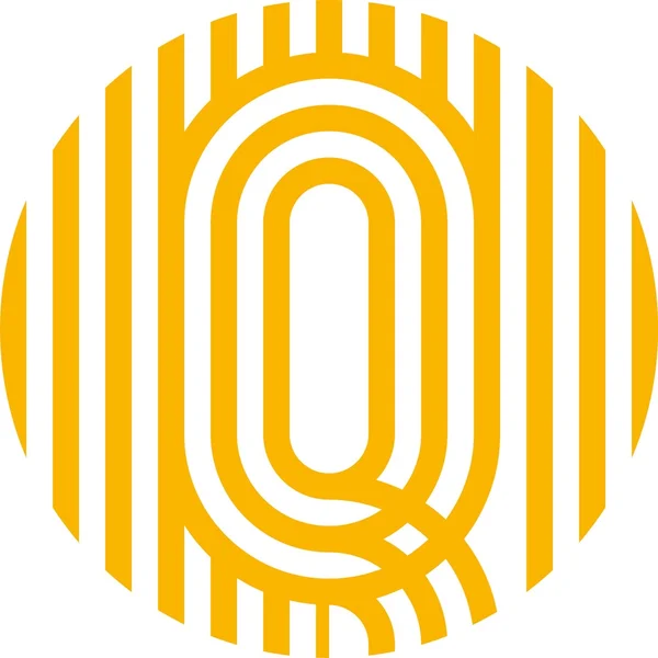 Логотип Лінія літер Q Алфавіт Векторний дизайн — стоковий вектор
