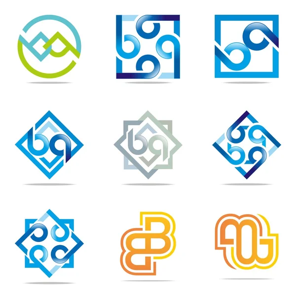 Logotipo todas las ventas vector símbolo abstracto azul — Archivo Imágenes Vectoriales