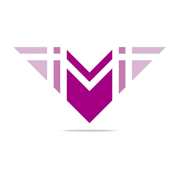 Logo letter M wings symbol design icons vector — Stock vektor