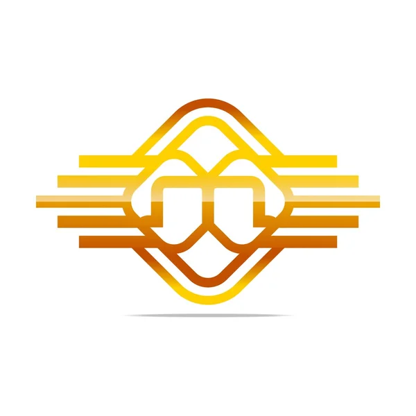 Символика логотипа M Wings Symbol Design Icons — стоковый вектор