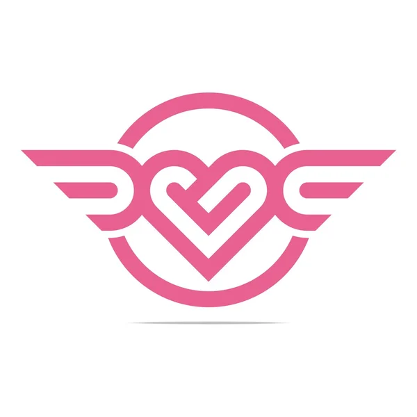 Logotipo abstracto Corazón Amor Diseño Vector Negocios — Archivo Imágenes Vectoriales