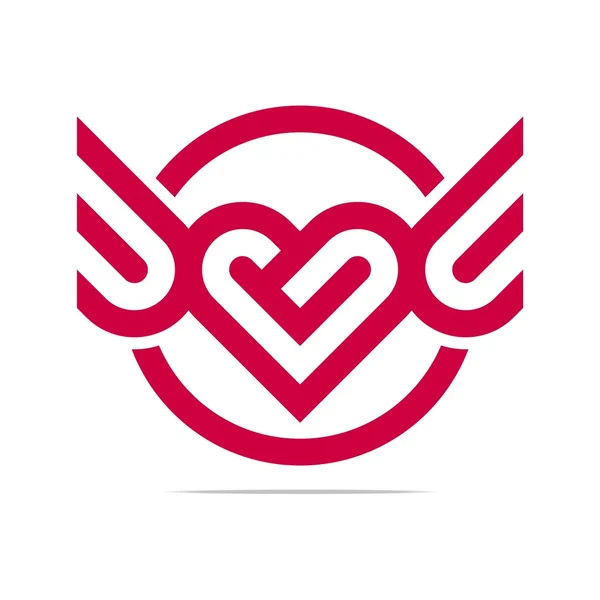 Abstraktes Logo Herz Liebe Design Vektor Geschäft — Stockvektor