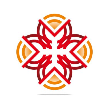 Logo letter X circle symbol design icon vector