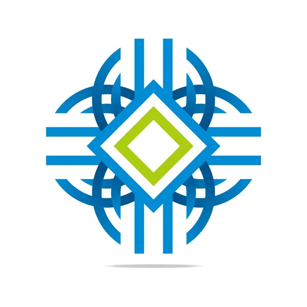 Logo lettre mw cercle symbole conception icône vecteur — Image vectorielle