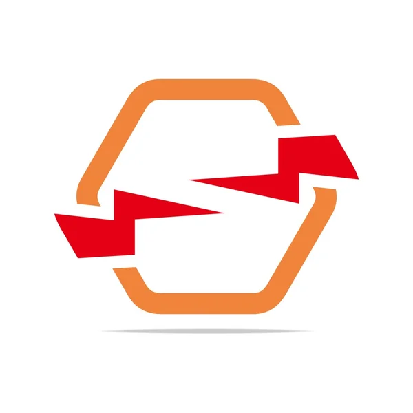 Logo electricity power icon design symbol abstract vector — ストックベクタ