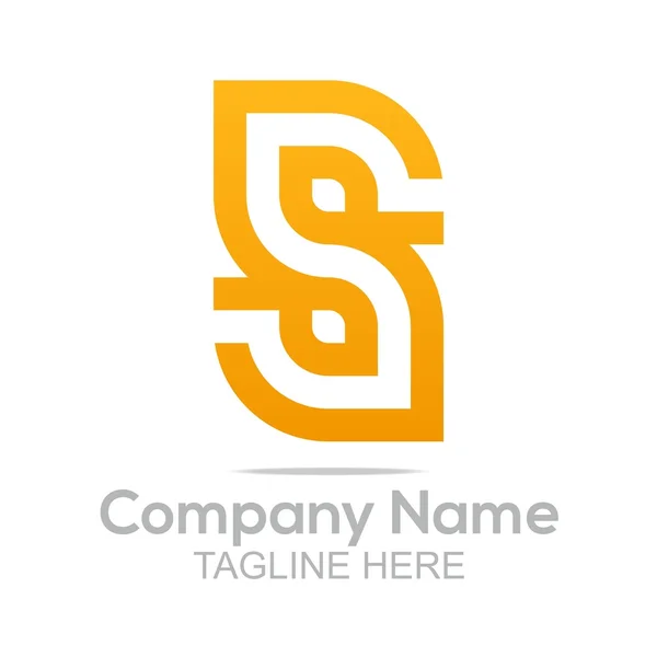 लोगो डिजाइन कंपनी नाम पत्र एस आकार प्रतीक प्रतीक अवशोषित वेक्टर — स्टॉक वेक्टर