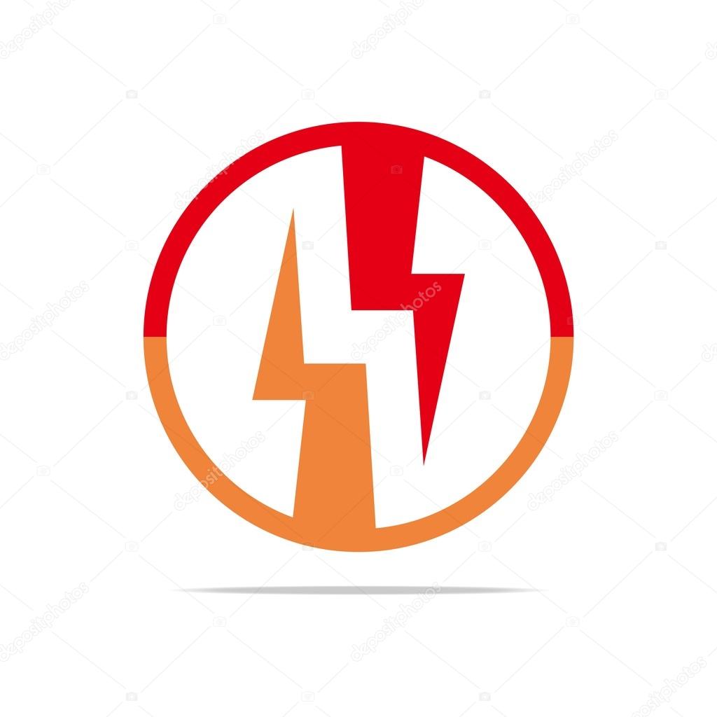 Logo electricity power icon design symbol abstract vector