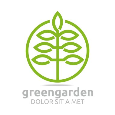 Soyut logo daire ekoloji çiçek tasarım vektör yaprak