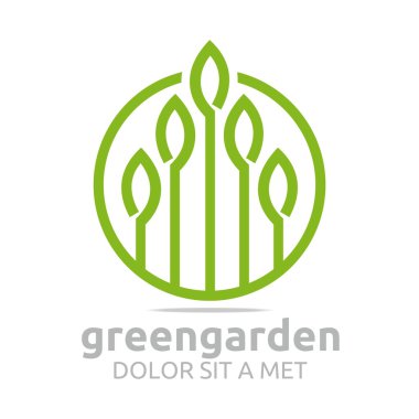 Soyut logo daire ekoloji çiçek tasarım vektör yaprak