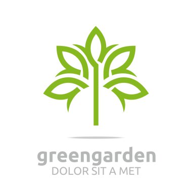 Soyut logo daire ekoloji çiçek tasarım vektör yaprak