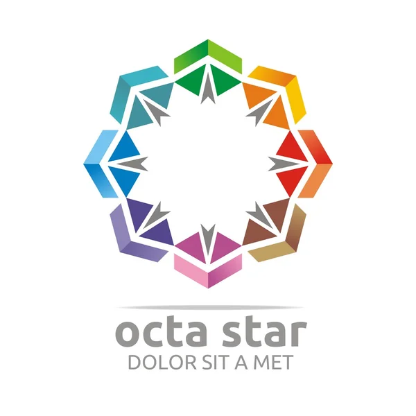 Logo ev yıldız ok pusula tasarım işaretçi simgesi simgesi — Stok Vektör