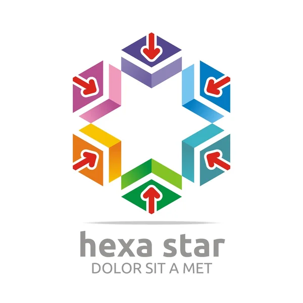 Logo hus Star Compass Design pekaren ikon pilsymbol — Stock vektor