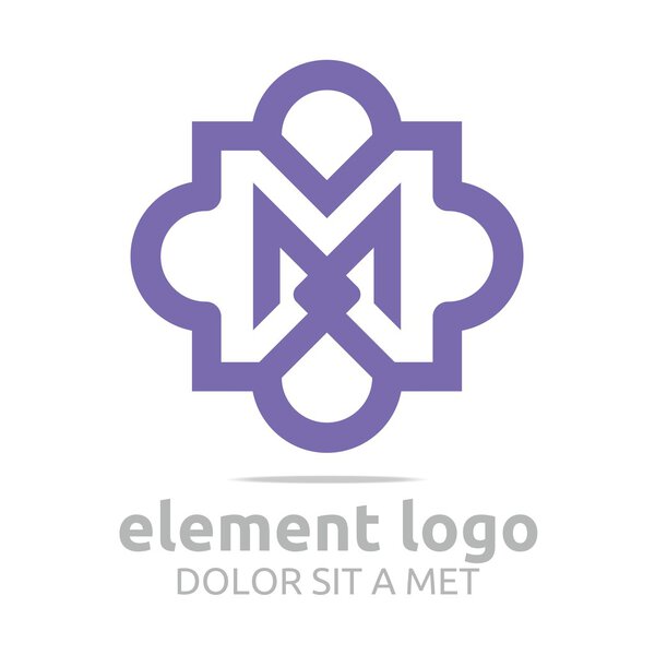 Logo Abstract Letter Element M Design Symbol Icon
