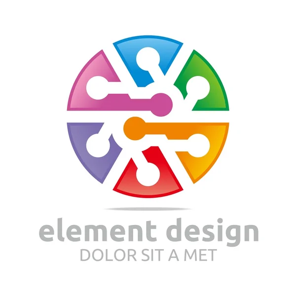 Logo elemento colorido diseño icono icono vector — Archivo Imágenes Vectoriales