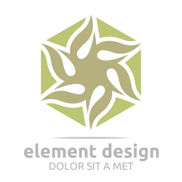 Icona con simbolo vettoriale di design astratto logo — Vettoriale Stock