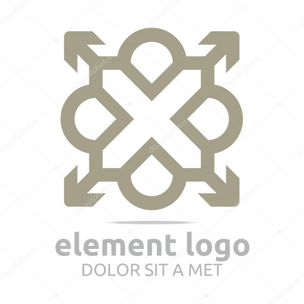 Logo Element Red Arrow Orange Design Symbol Icon