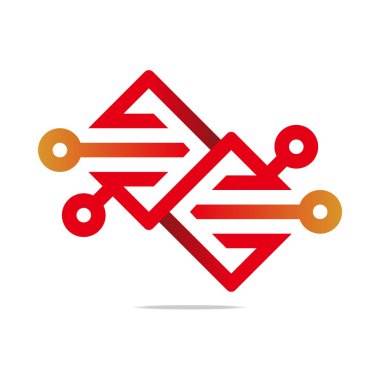 Eleman grafik simge simge vektör bağlama logo tasarımı
