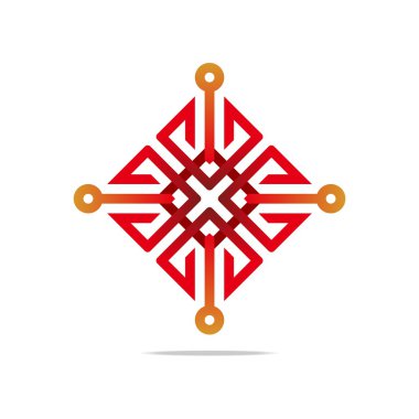 Eleman grafik simge simge vektör bağlama logo tasarımı