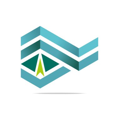 Logo tasarım öğesi ok sembol simge tasarlamak vektör