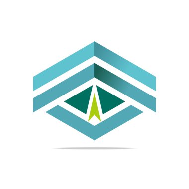 Logo tasarım öğesi ok sembol simge tasarlamak vektör