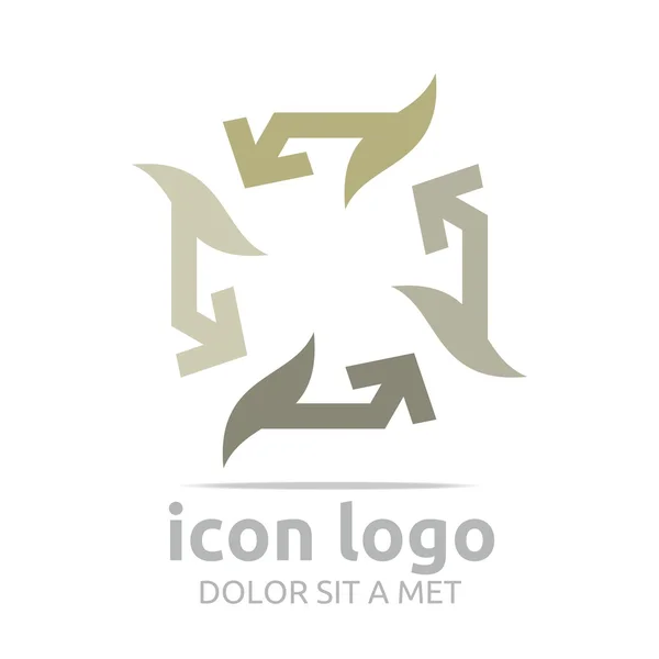 Logo Cercle abstrait Fleur Coloré Spin Design Élément de bobine Idée graphique créative — Image vectorielle
