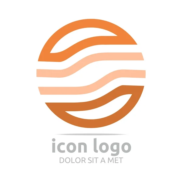 Logo Icône Cercle Brown Design Symbole Résumé — Image vectorielle
