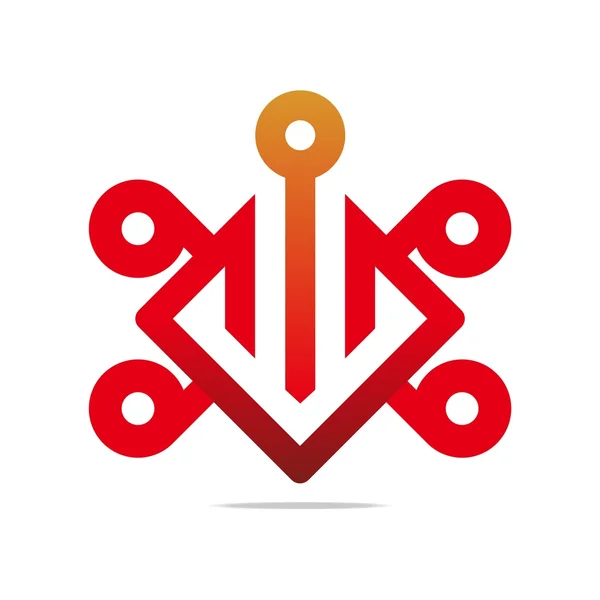 Logo Design Connecting Element Graphic Icon Symbol Vector — Stock Vector