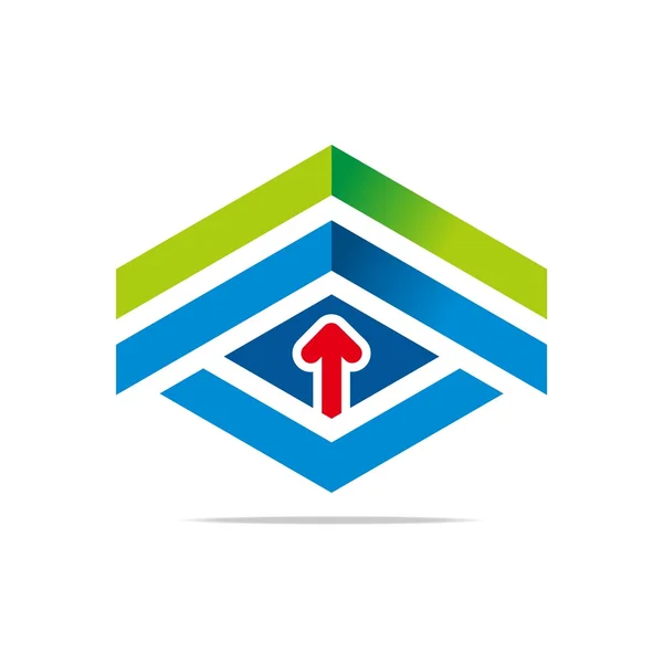 Logo Design Element Arrow Icon Symbol Abstract Vector — Stock Vector