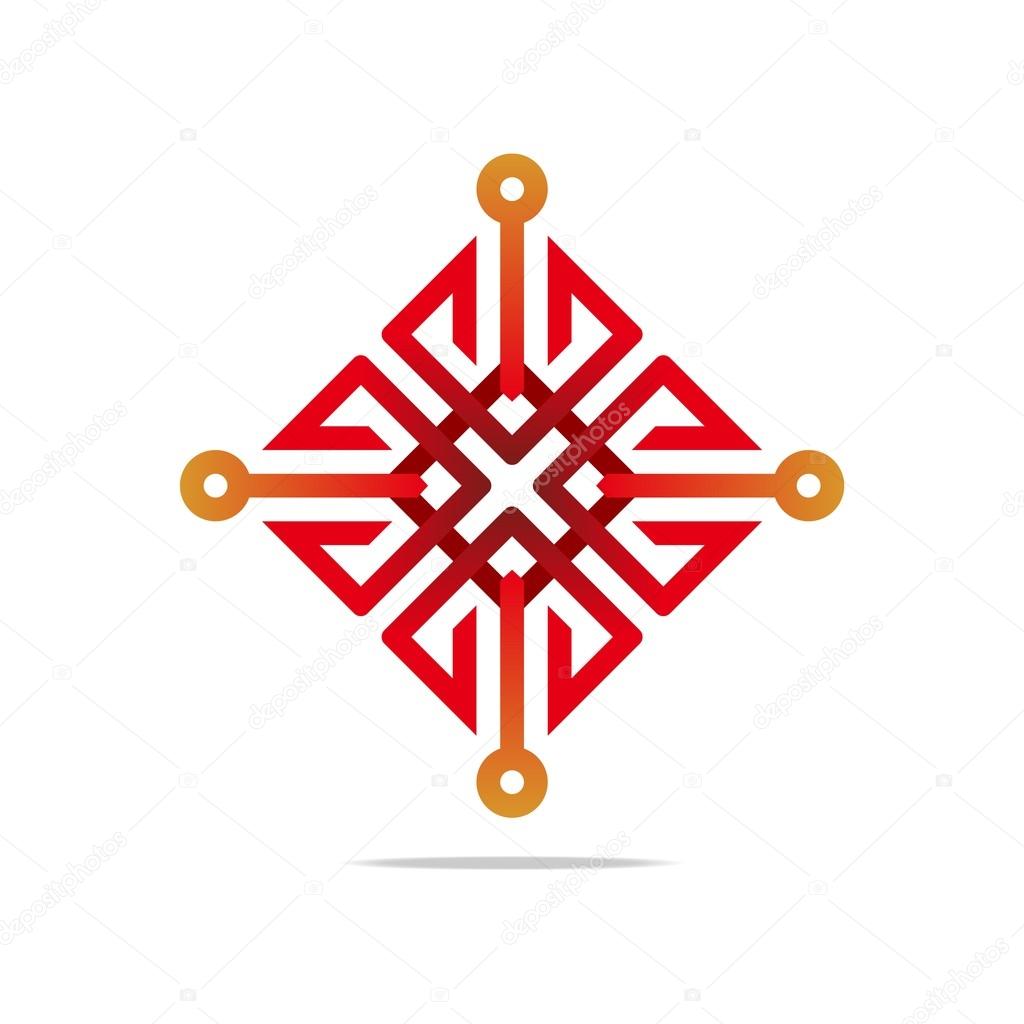 Logo Design Connecting Element Graphic Icon Symbol Vector